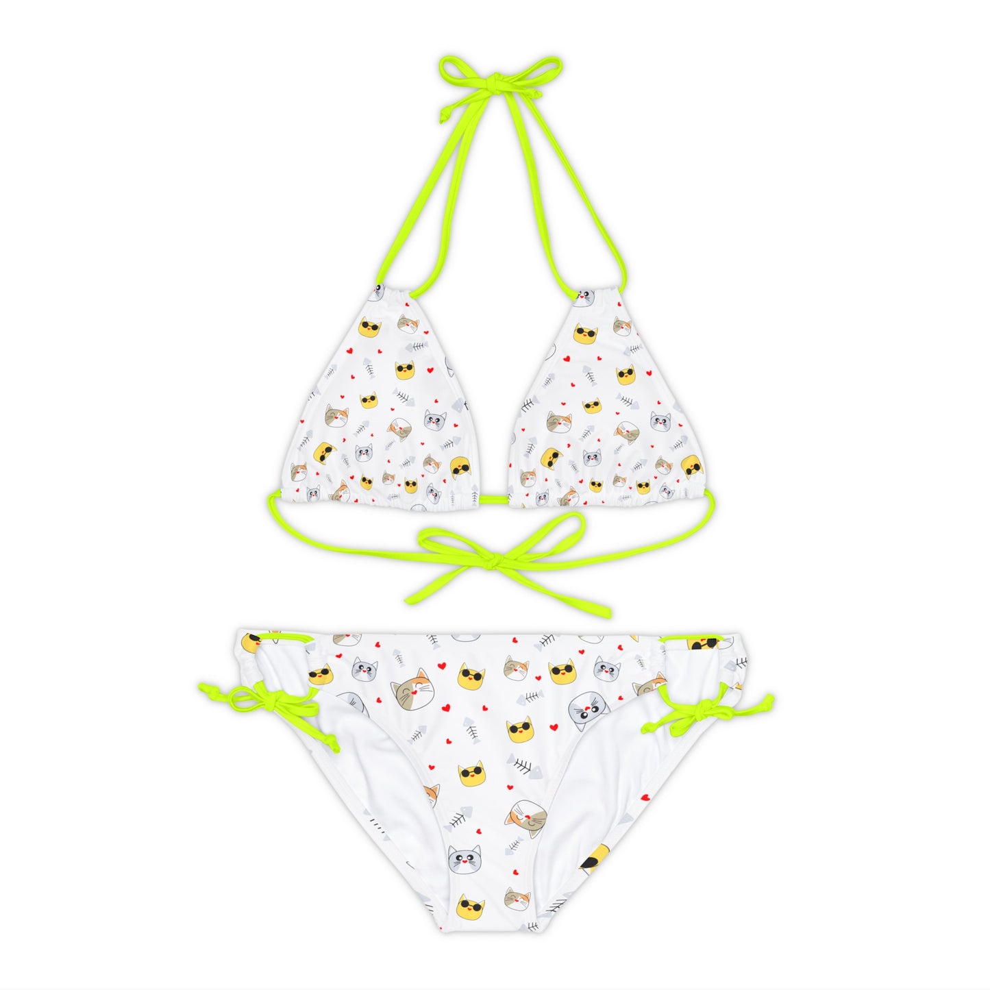 Emo Women Swimwear Strappy Bikini Set Corlorful