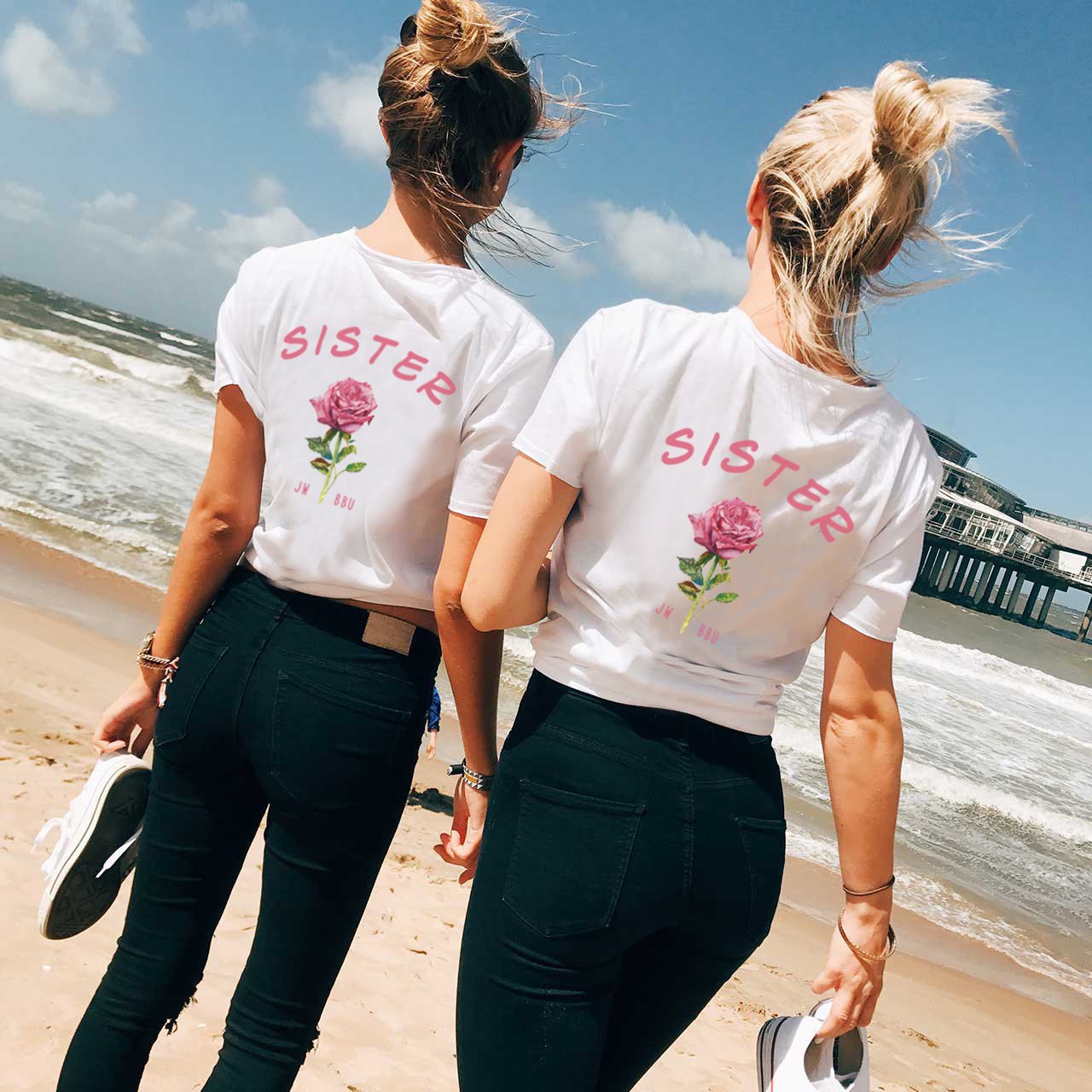 Sister T-Shirts for 2 girls in 100% Cotton