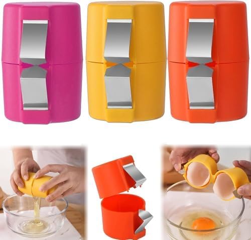 3 PCS Egg Shell Opener Egg Peeler Tool Handheld Egg Topper Cutter Tool Easy Egg Cracker Tool Egg Slicer for Raw Eggs Kitchen Gadgets for Cooking and Baking