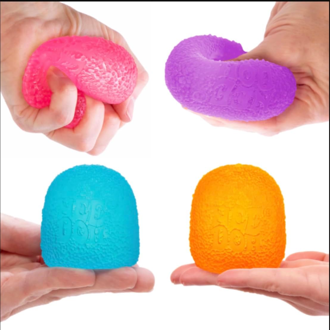 Schylling NeeDoh Gumdrop Textured Sensory Fidget Toy Colors May Vary (3 Pack)