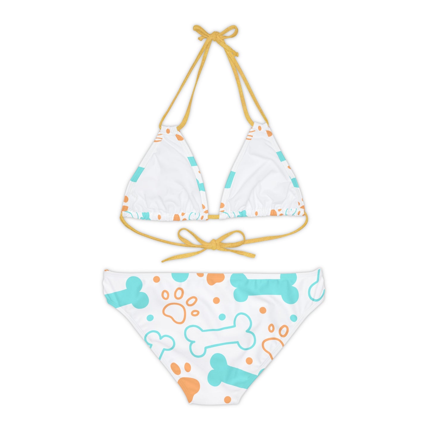 Paw Pet Cute Women Swimwear Strappy Bikini Set