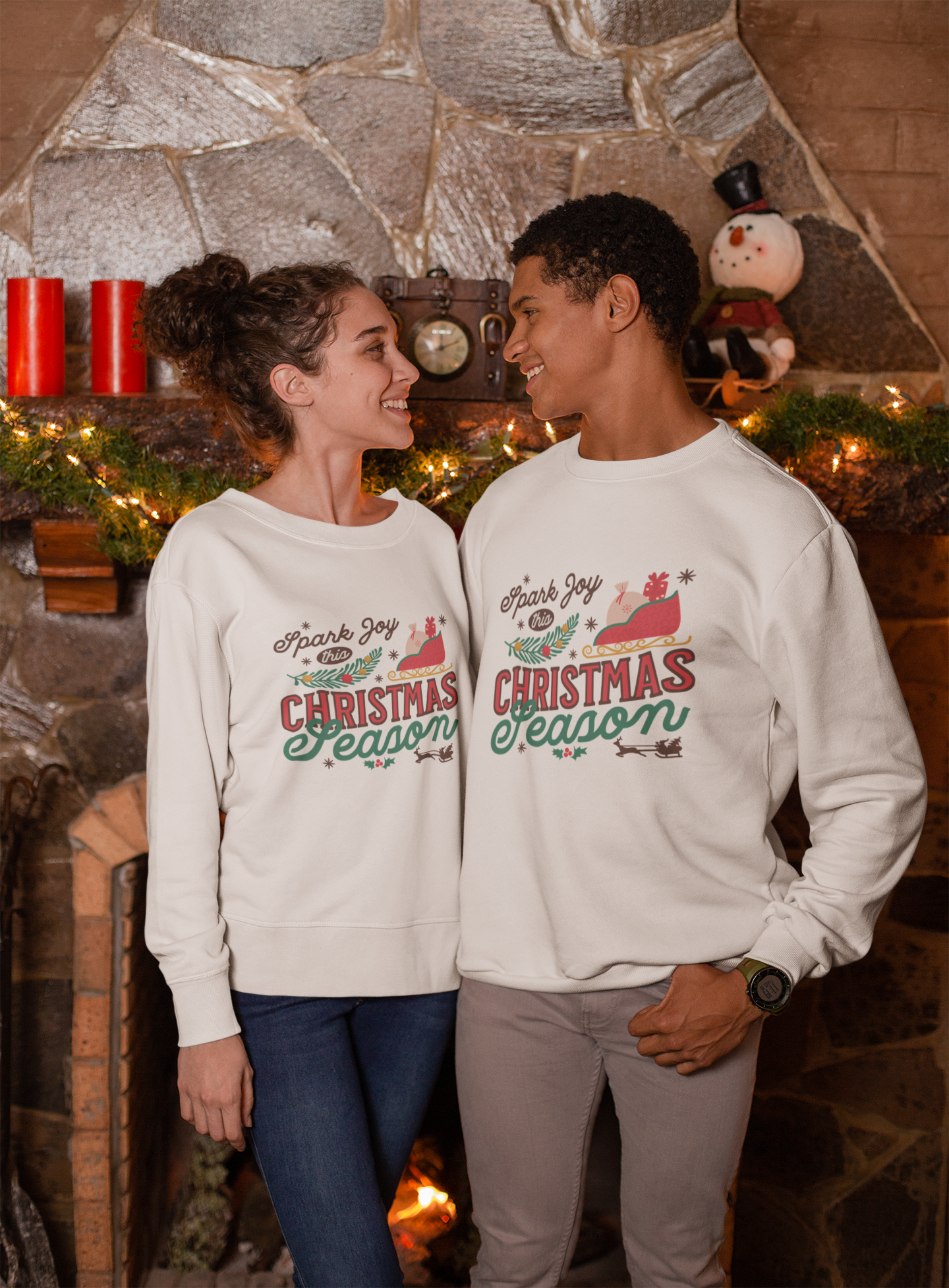 Christmas Season cotton unisex sweatshirt printed hoodies