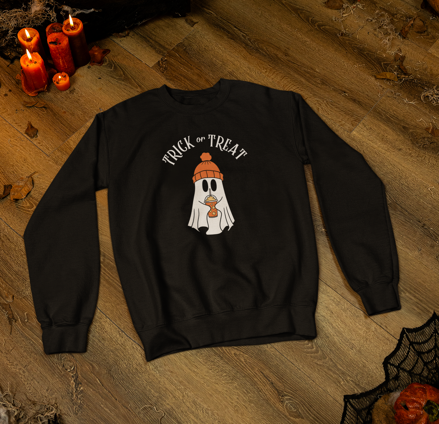 Halloween funny printed ghost women sweatshirt