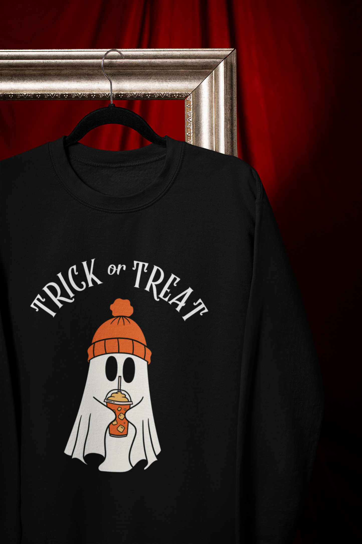 Halloween funny printed ghost women sweatshirt