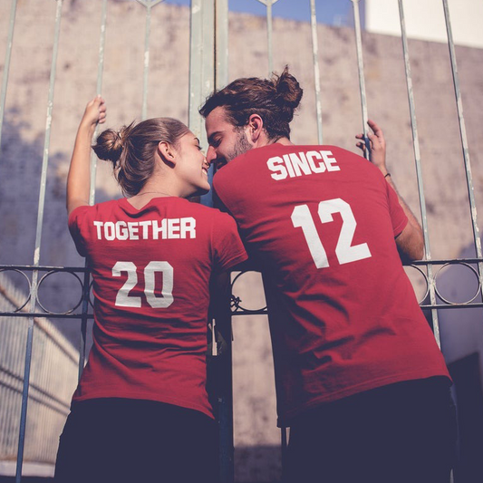 Together Since Shirts  Couple SET, Personalized Customized T Shirts Matching Shirts