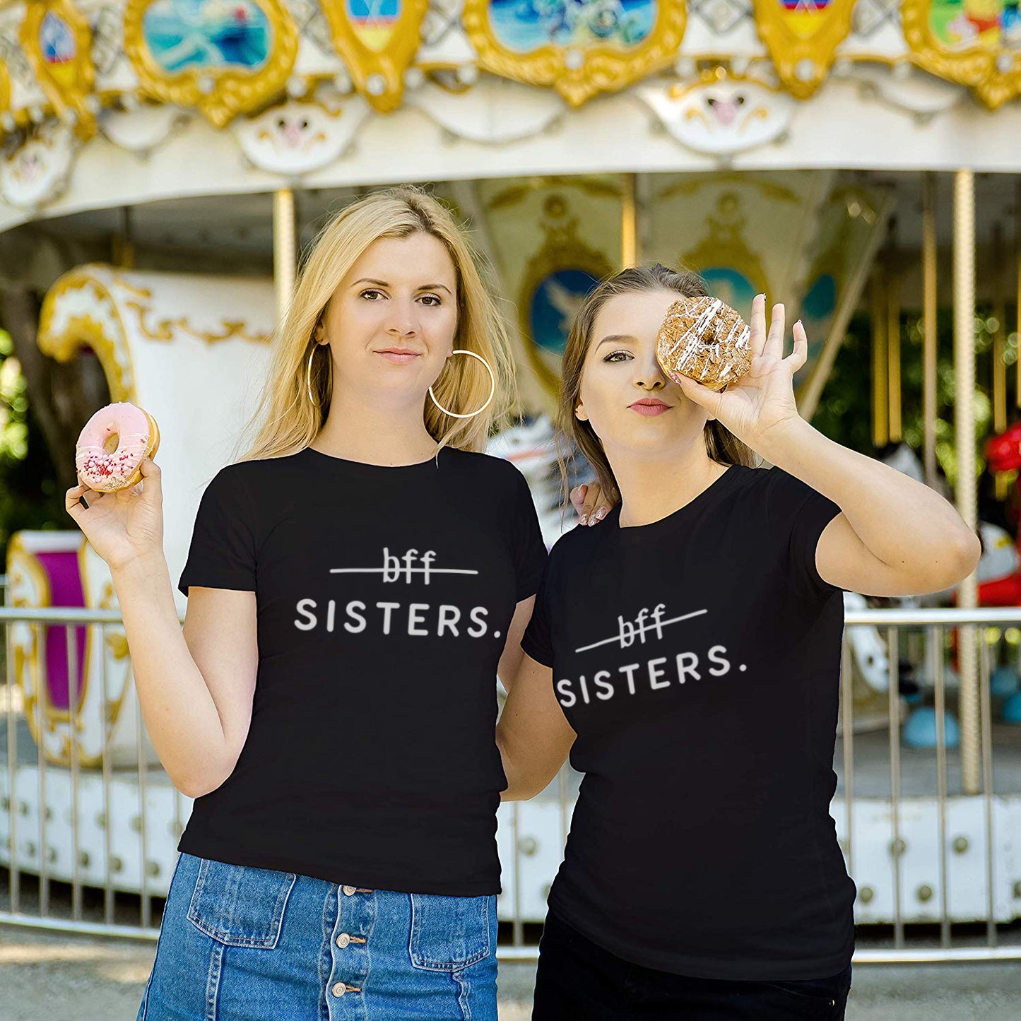 Cotton  bff Sisters Best friends T-shirts